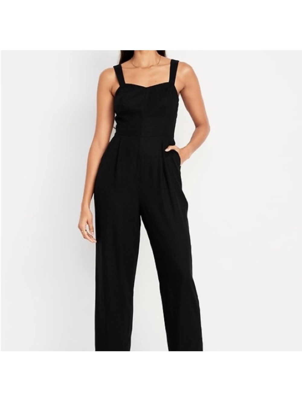 Old Navy Black Wide-Strap Jumpsuit